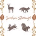 Samhain Blessings Printable 5 X 7 Greeting Card Forest Animals - Etsy
