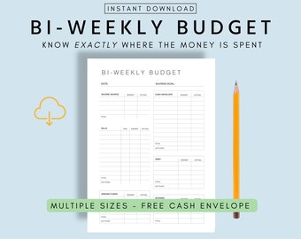 Budget by Paycheck Printable Biweekly Budget Paycheck - Etsy