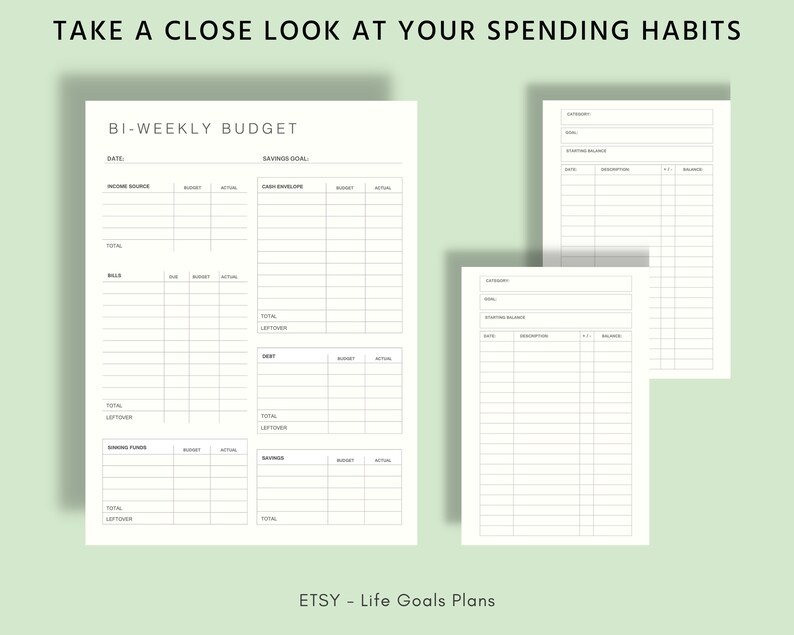 Bi Weekly Budget Planner Printable, Paycheck Budget Template, Paycheck ...