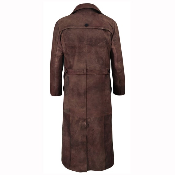 Men's suede cheap trench coat