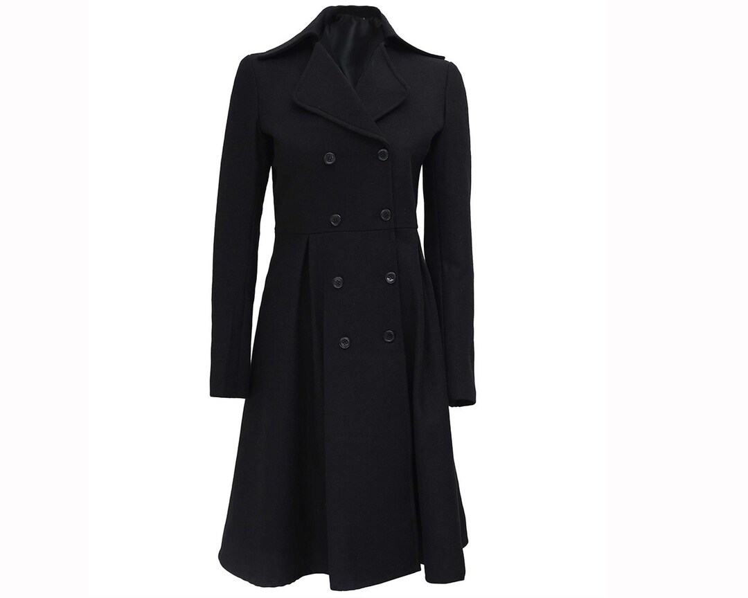 Black Full Length Wool Coat for Women Women Coat Winter Etsy