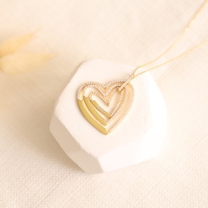 Gold Heart Name Necklace, Custom Engraved Heart Pendant Necklace, Personalized Name Necklace, Gift for Moms, Dainty Heart Necklace