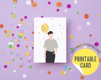 EXO Baekhyun Printable Birthday Card | Kpop Card | Digital Download |