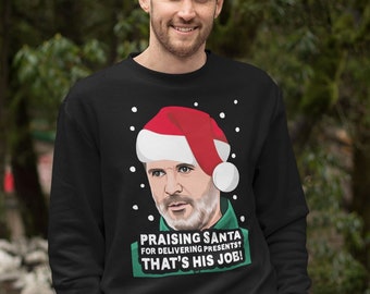 Roy Keane Funny Christmas Jumper |  Secret Santa | Xmas Sweatshirt | Man U | Gary Neville Micah Richards