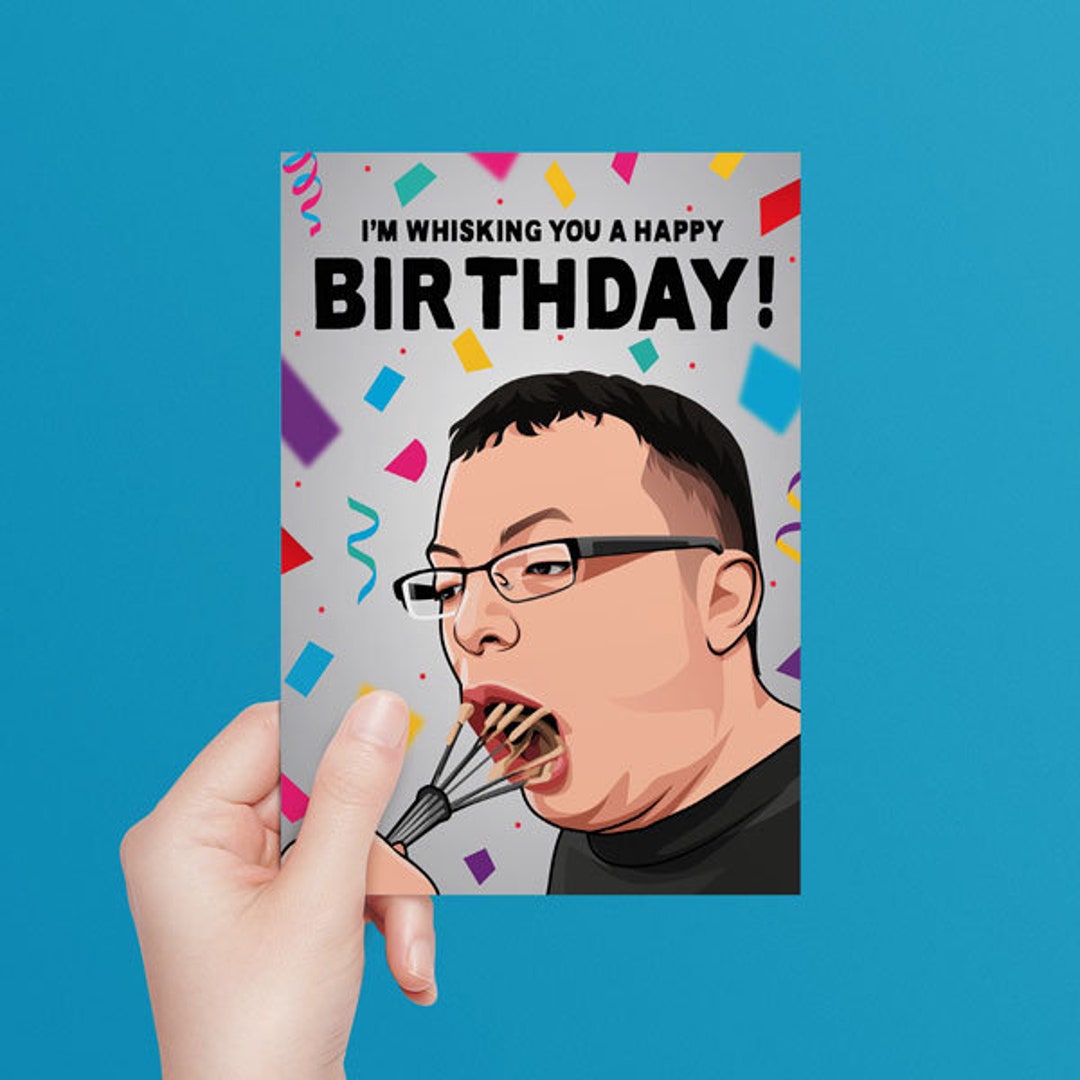Come Dine With Me Whisk Guy Meme Funny Birthday Card Etsy UK