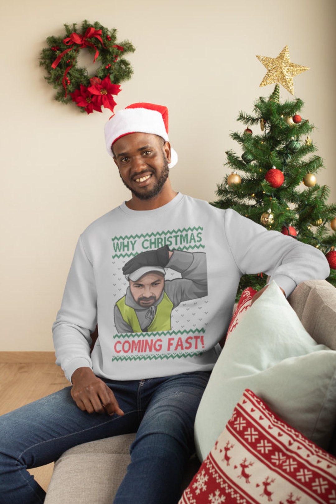 Why You Coming Fast Meme Funny Christmas Jumper Secret Etsy