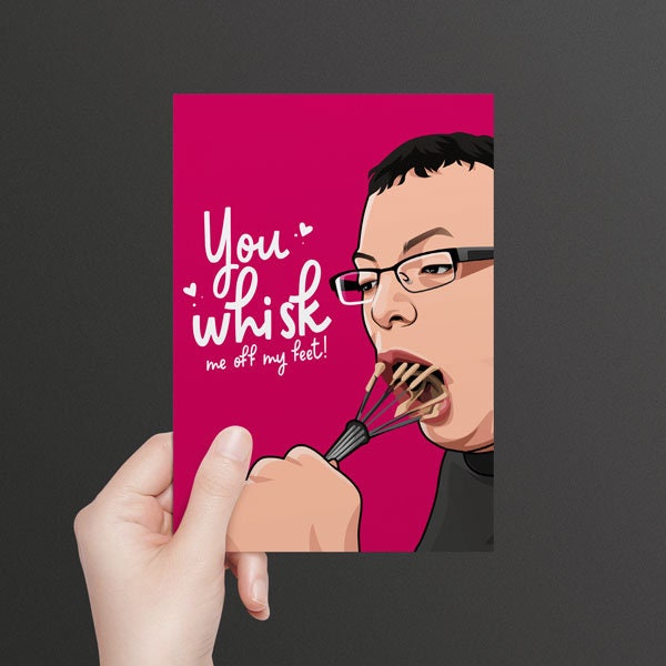 Come Dine With Me Whisk Guy Valentine's Card Funny Etsy UK