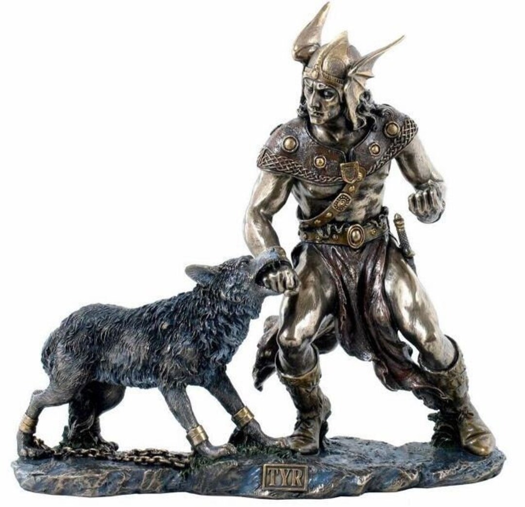 Tyr Bust Goddess Bronze Statue God of War Scandinavian Desk Etsy