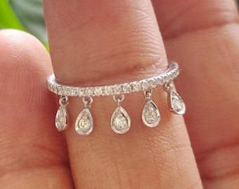 ベゼルセット アッシャーカット モアッサナイト エタニティバンド