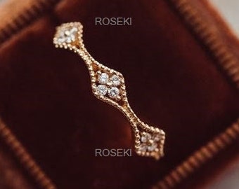 ベゼルセット アッシャーカット モアッサナイト エタニティバンド