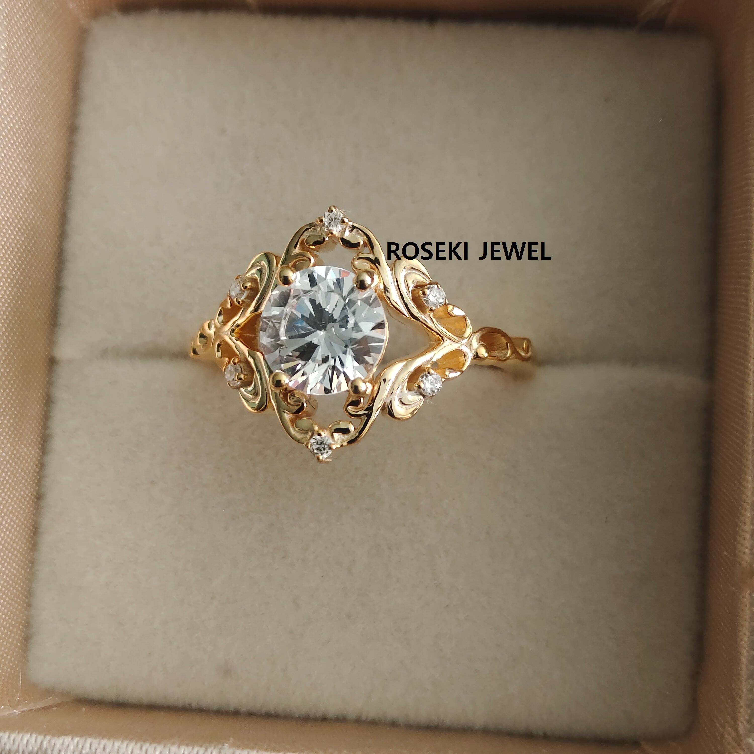 14k rose gold filagree ring - Etsy 日本