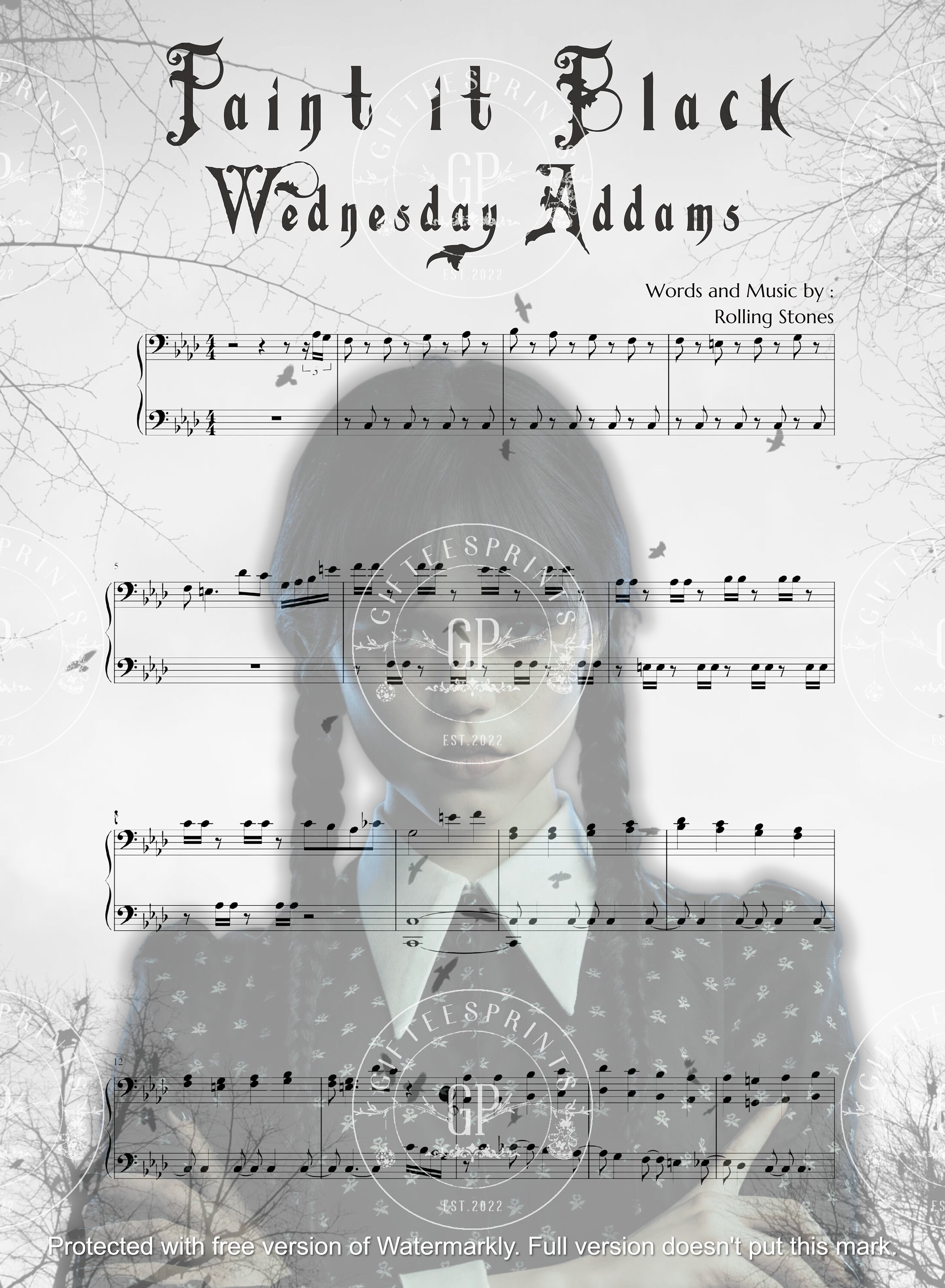 Wednesday Addams - Paint It Black (Full Version)