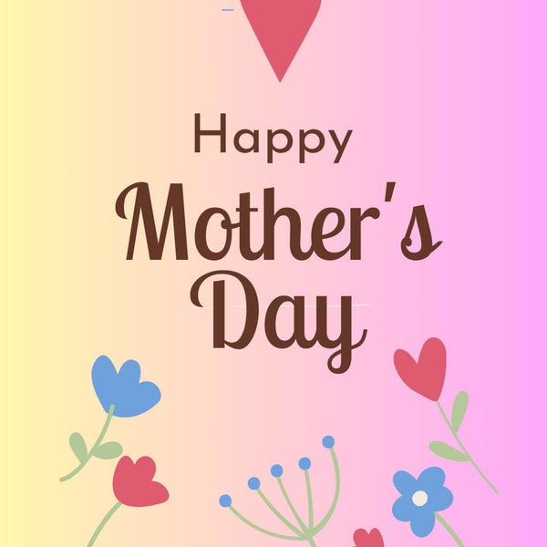 Digital  Mother's Day Gift For Lovely Mother | Digital Gift | Digital Poster | Digital Video Greeting Card For Lovely Mother's