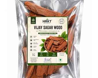 Vijay Sagar Wood Chips | Pterocarpus marsupium | Ayurvedic Herbal Wood Pieces