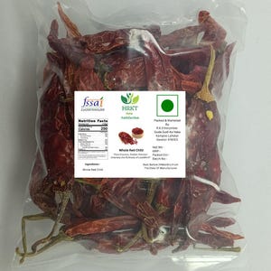 HRKT Whole Dried Red Chilli: Natural Indian Tadka Spice