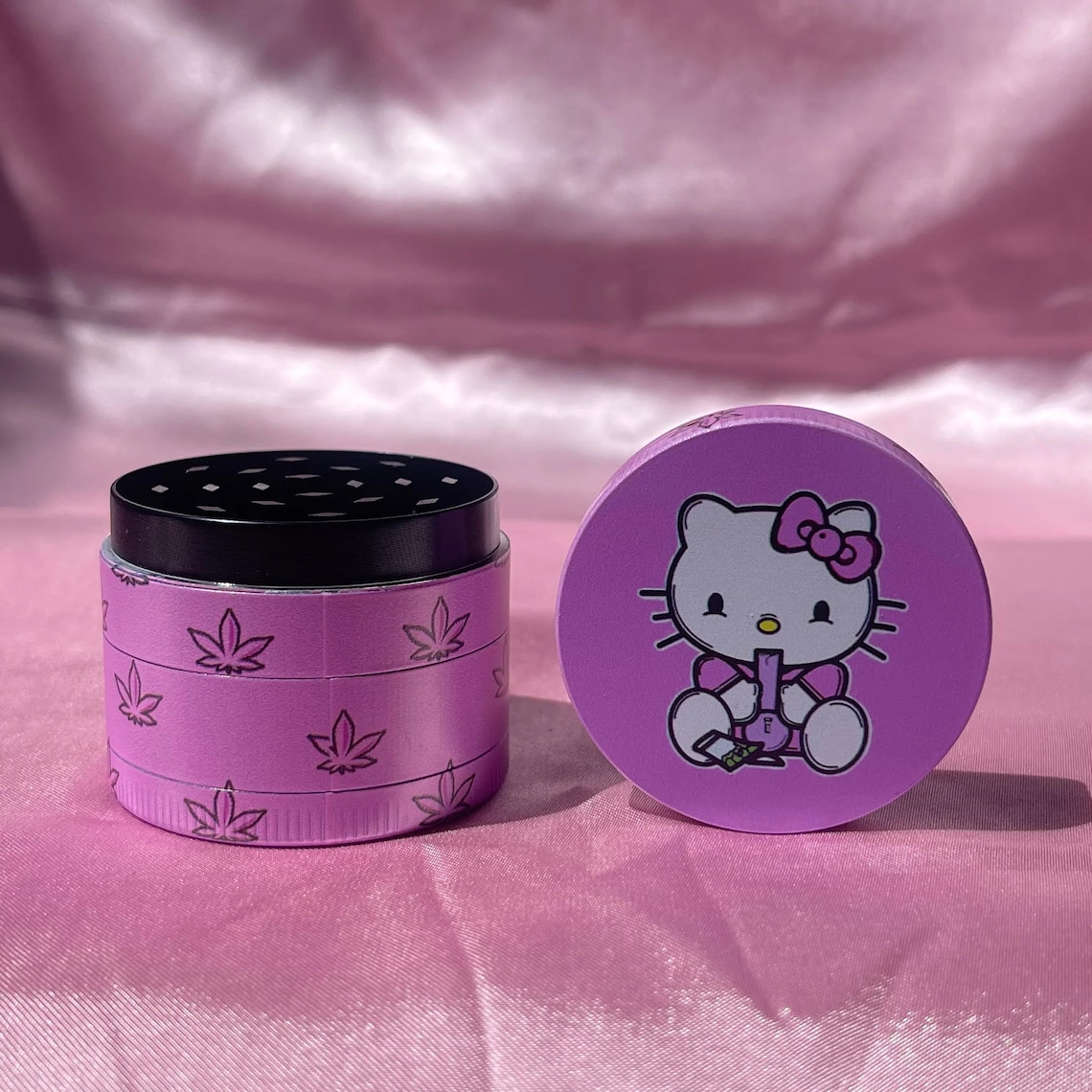 Cute Grinder Hello Kitty Smoking Bowl Tobacco Accessories Etsy