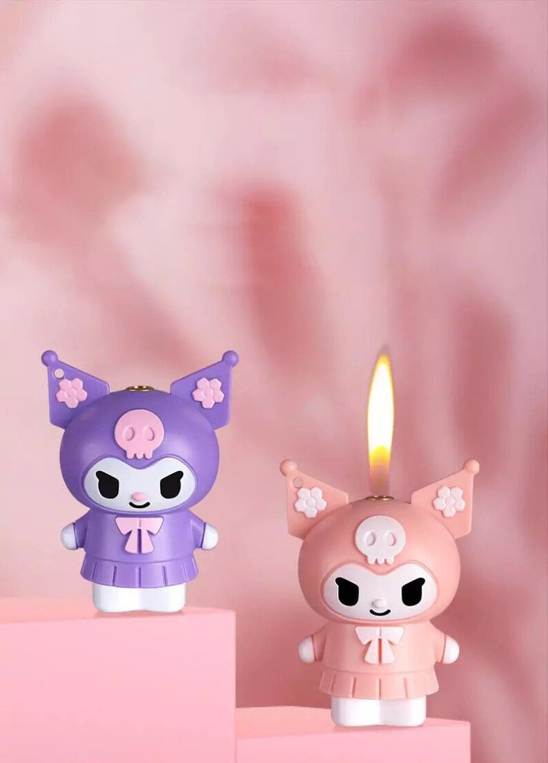 Kawaii Lighter Kuromi Refillable Custom Lighter Smoking Etsy