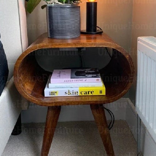 Mid Century Bedside Table Retro Danish Nightstand Nordic Side Etsy UK