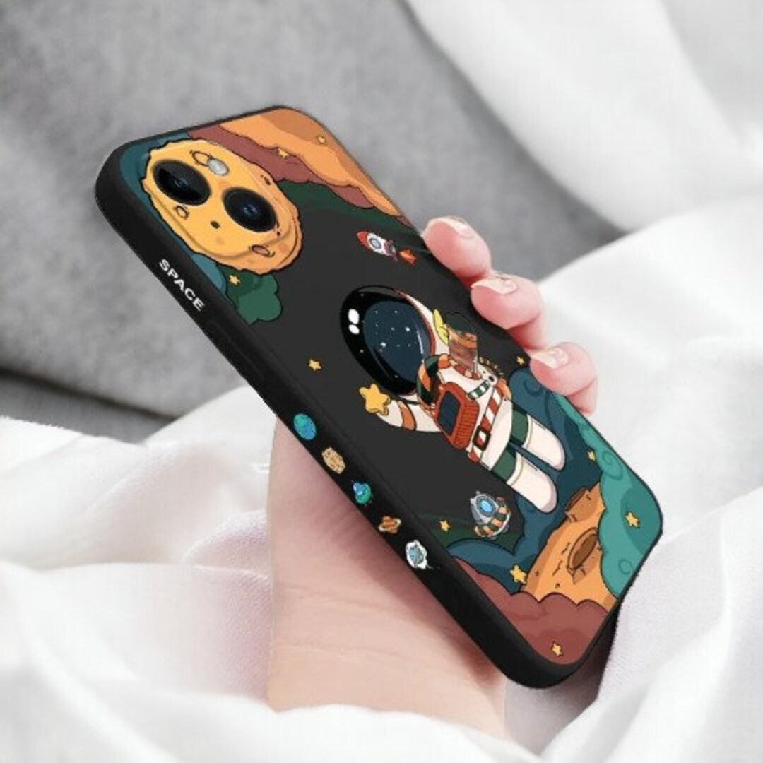 Custodia Porta Telefono Placcatura Astronauta Per IPhone 14 15 13 12 11 - Foto 3