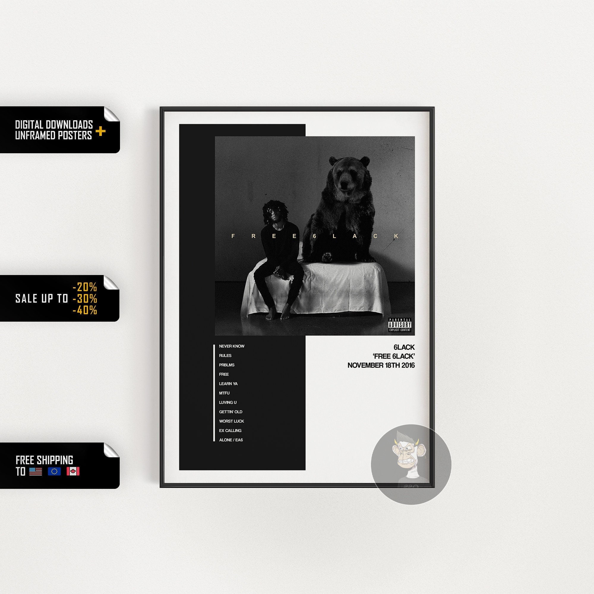 6lack Free 6lack Album Cover Poster Create Your Own - Etsy