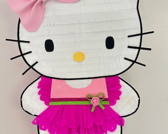 Hermosa piñata de gatito para la fiesta de cumpleaños
