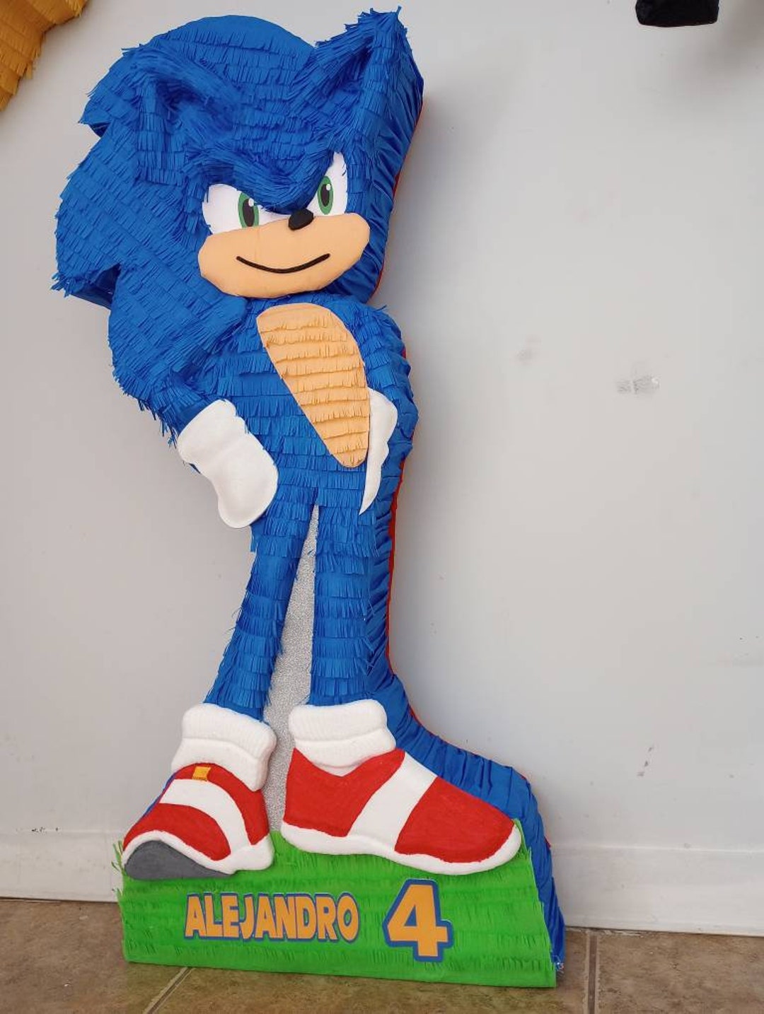 Sonic pinata-sonic party- sonic theme- party decorations