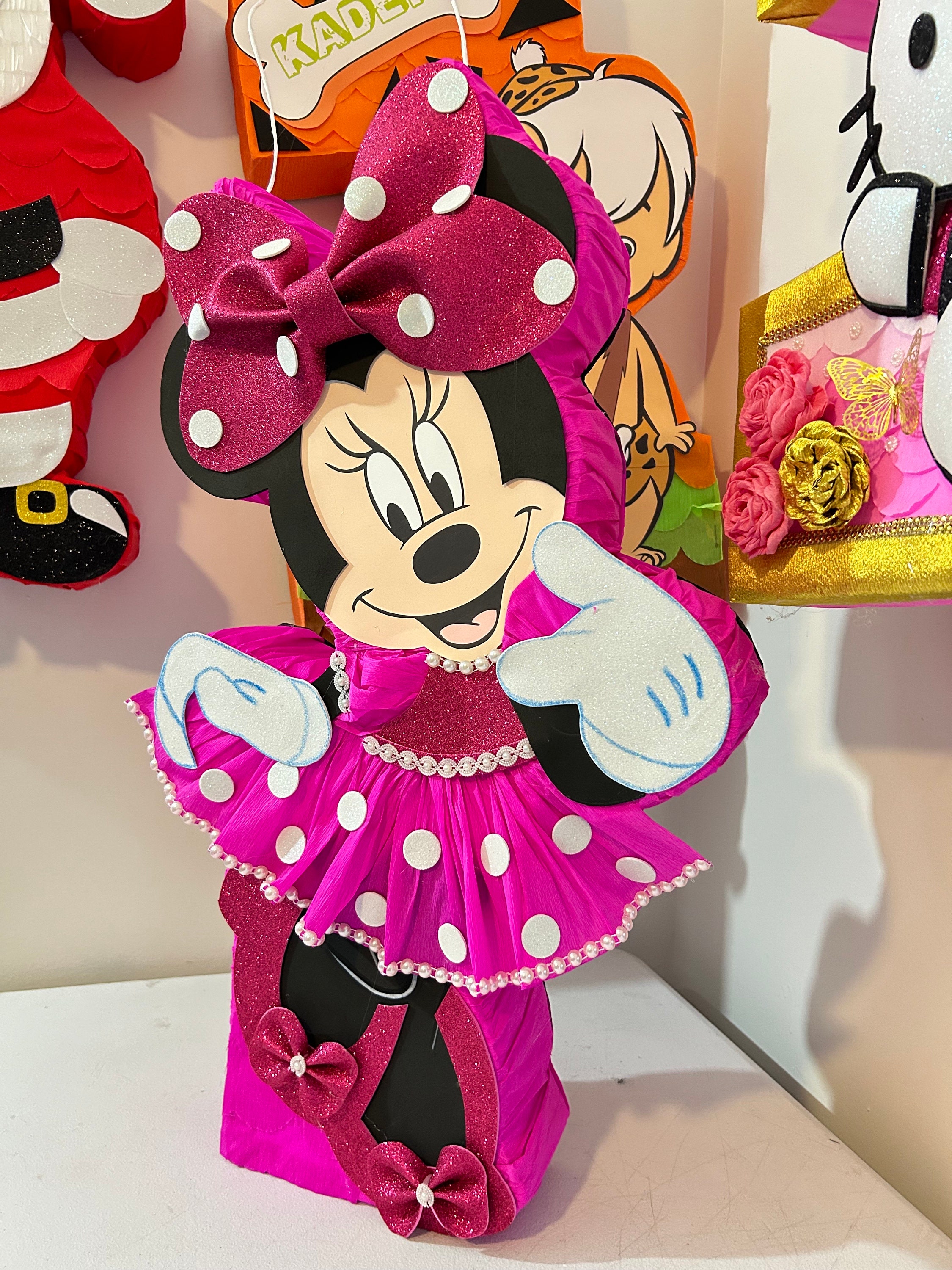 Minnie Mouse piñata para fiesta de cumpleaños, 30x20x4
