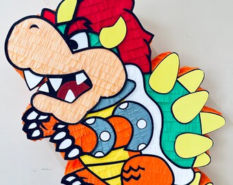 BOWSER piñata MARIO BROS, Fiesta de cumpleaños 30"x20"x4" pulgadas