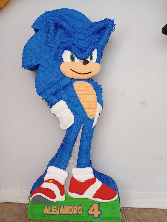 Pinata pinjata SONIC THE HEDGEHOG + pack of paper confetti