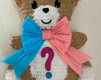 Piñata de oso para baby shower 30"x20"x4"