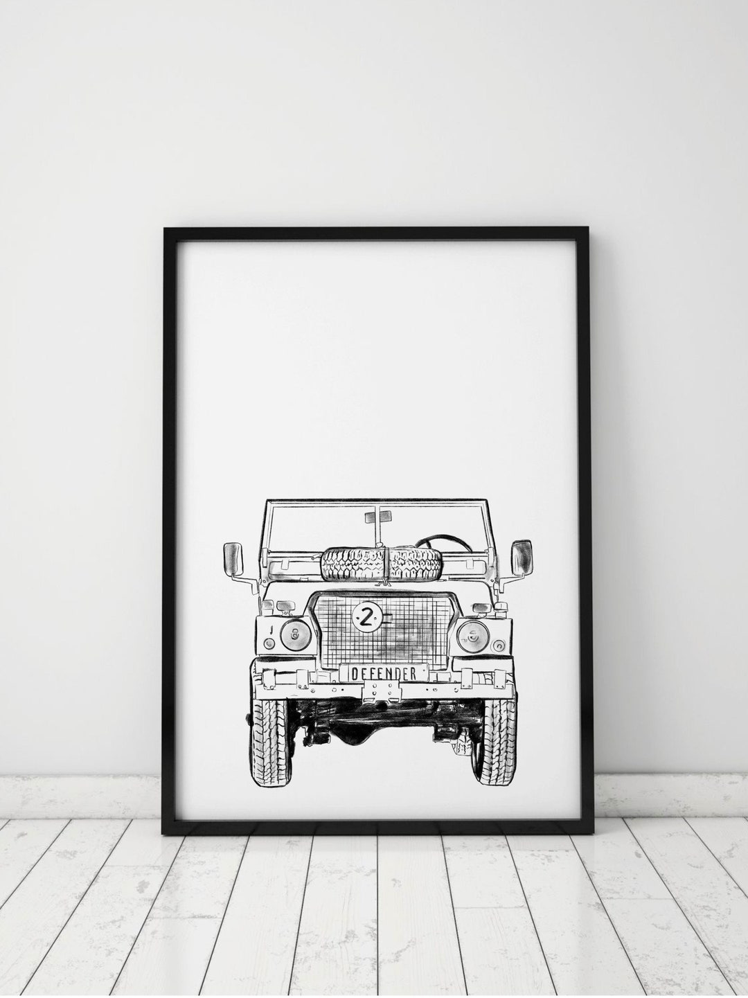 Land Rover Defender 110 Print: Automotive Illustration (digital ...