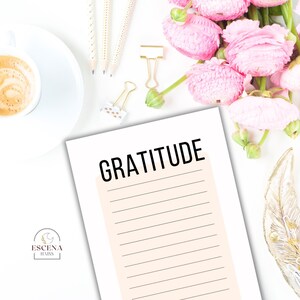 Daily Gratitude Journal Template Daily Reflection Mental Health Mindfulness Healing Anxiety Self Love Self Discovery Planner Inserts PDF