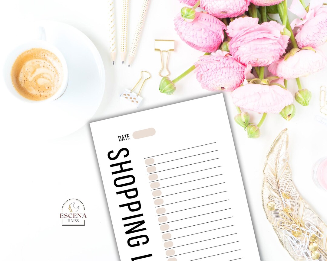 Minimalist Shopping List Printable: A4/a5/letter Size (PDF) - Etsy