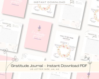 Mindfulness Gratitude Journal: Daily Self-Care (Digital Download)