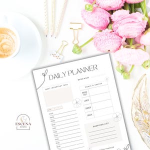 Minimalist to-do list daily schedule productivity planner tracker insert to do list daily digital download daily planner template A4 A5 pdf