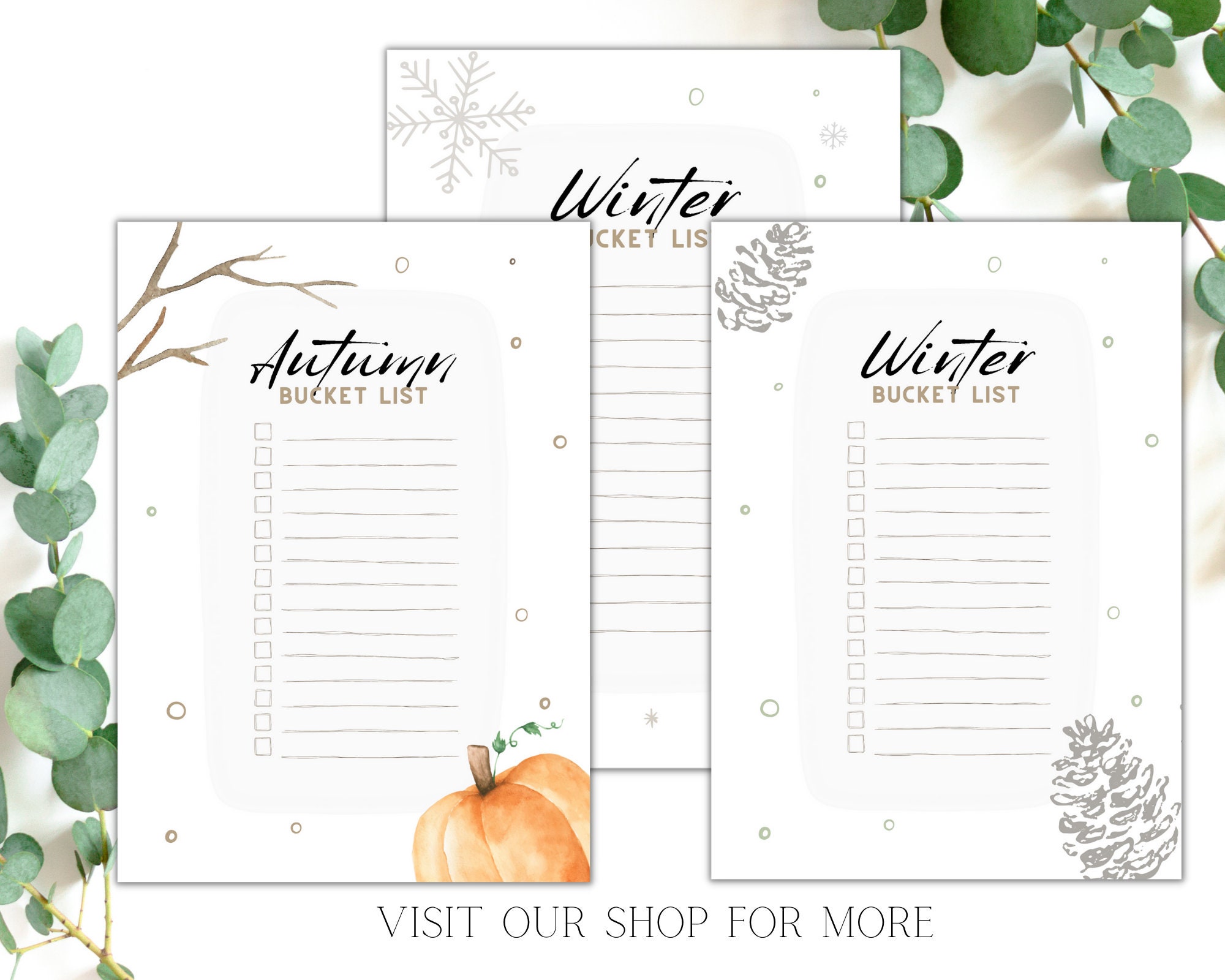Fall Bucket List Printable Journal Autumn Template Fall To-do List ...