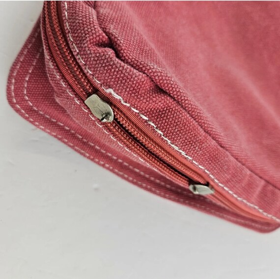 Red Brown Denim Shoulder Bag Lace up Sneaker Deta… - image 10