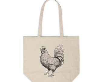 Chicken Canvas Shopping Tote -  Chicken Farmhouse Design