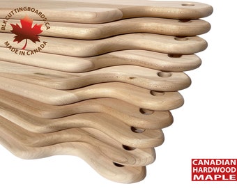 10 taglieri baguette in legno duro di acero di fabbricazione canadese a prezzi all'ingrosso – perfetti per l'arte in resina! (Venduto in scatola da 10)