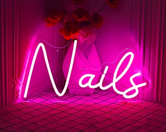 Neon Nail Salon Sign - Etsy
