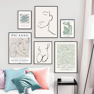 Abstract Plant Wall Art Painting: Nordic Oil Painting Poster