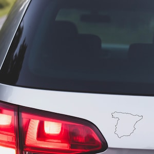 Silueta de España | España| Adhesivo permanente | Adhesivo de alta calidad | Resistente al agua | Pegatina para el parachoques | Coche | Pegatinas de motos