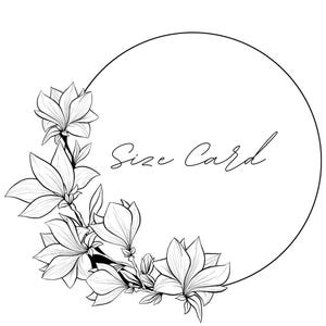 SizeCard for personalized press on nails / measure nail sizes / sizing kit / ballerina, almond, square, oval, stiletto, xs ws s m l
