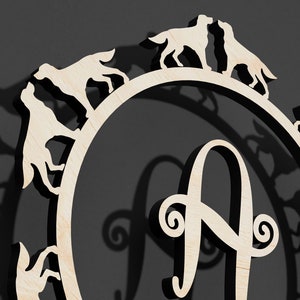 Dog Christmas Ornaments Ball Laser Cut Files Personalized Name Decorations Hanging in Tree and Wreaths Vector Glowforge  SVG, DXF, AI