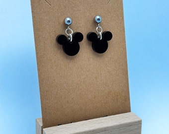 Cartoon mouse dangle earrings