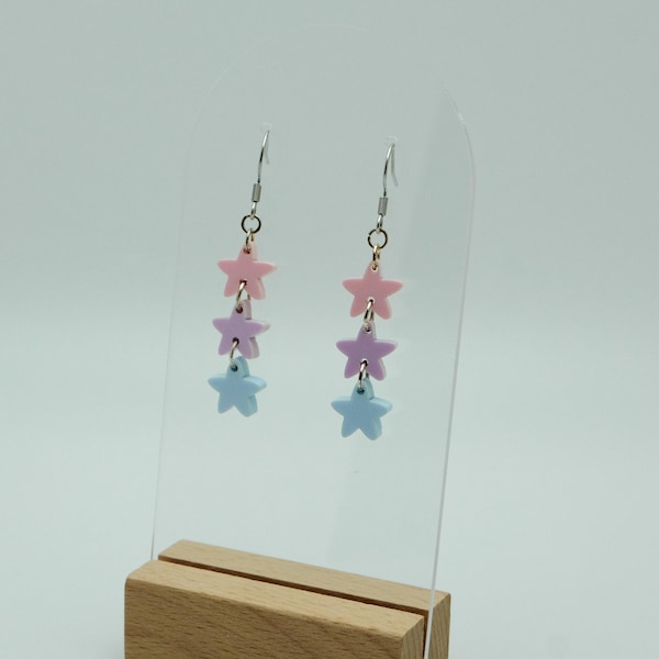 Bi Pride Star Earrings // Bisexual Pride // LGBTQ Earrings // Pride Earrings // Gift //