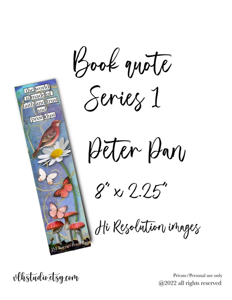 Beautiful Bookmarks Printable Digital Collage Sheets bookmarks Book ...