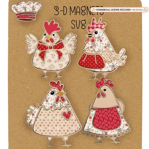 Cuisine poulet poules motif découpé au laser (SVG, PDF, DCX) ferme design en bois frais