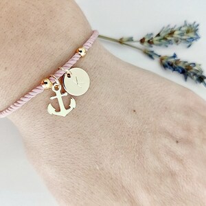 Anchor bracelet, Initial bracelet, Couples gift, Anniversary gift, Christmas gift, Girlfriend gift, Gifts for her, Personalised jewellery