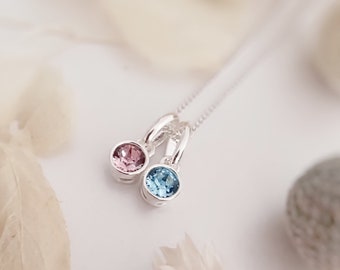 Couple birthstone necklace, Gifts for her, Christmas gift, Charm necklace, Birthday gift, Girlfriend gift, Couples gifts, Anniversary gifts